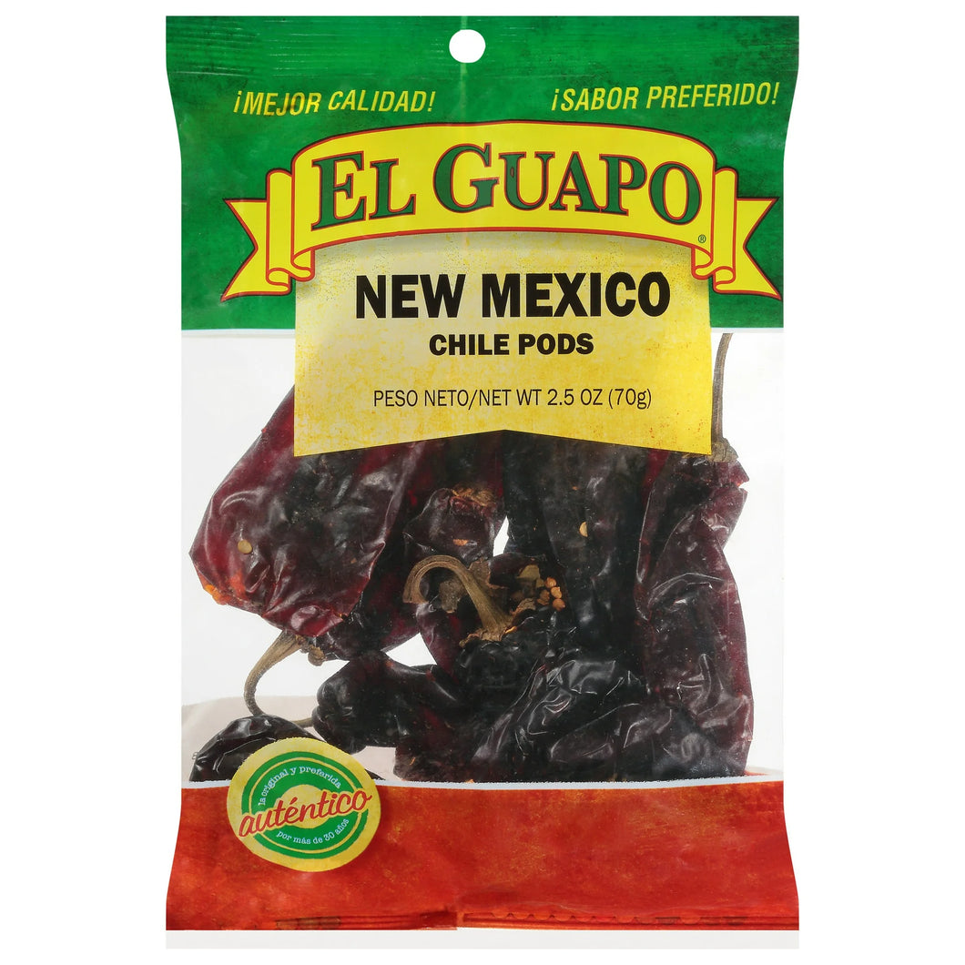 El Guapo New Mexico Style, Chili Pods, 2 oz Bag