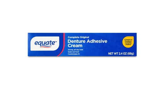 Equate Complete Original Denture Adhesive Cream, 2.4 oz(68g)
