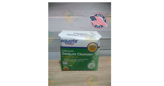 EQUATE Denture Cleanser Antibacterial mint fresh 40 tablets