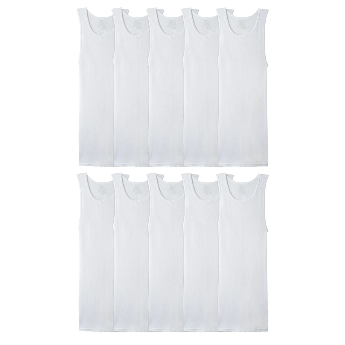 Fruit of the Loom Men's Eversoft A-Shirt Tank Top Undershirts, Super Value 10-Pack