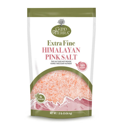 Himalayan Pink Salt Extra Fine - Mineral-Rich Natural Salt for Cooking, Grinder, and Table Use - 1 lb