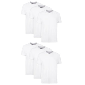 Hanes Men's Value Pack White Crew T-Shirt Undershirts, 6 Pack