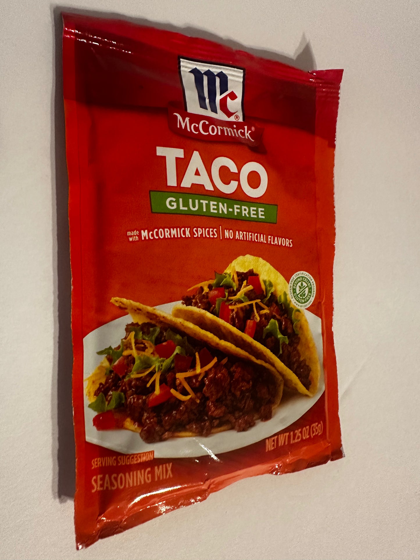 McCormick Gluten Free Gluten Free Taco Seasoning Mix, 1.25 oz Envelope
