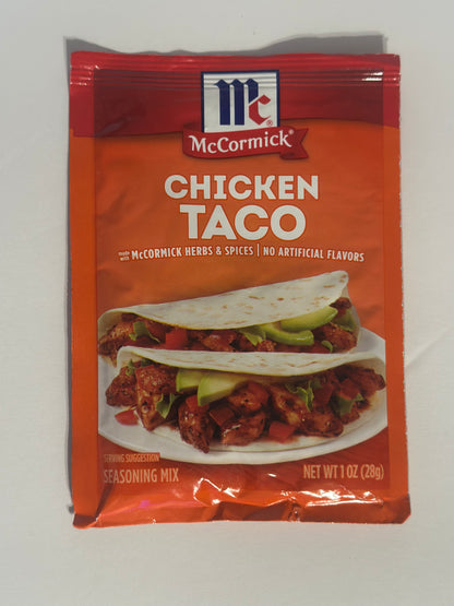 McCormick Chicken Taco Seasoning Mix, 1.0 oz Packet