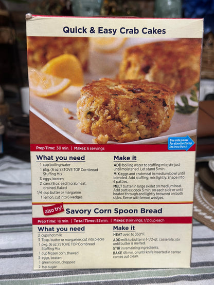 Stove top CORNBREAD stuffing mix, 170g