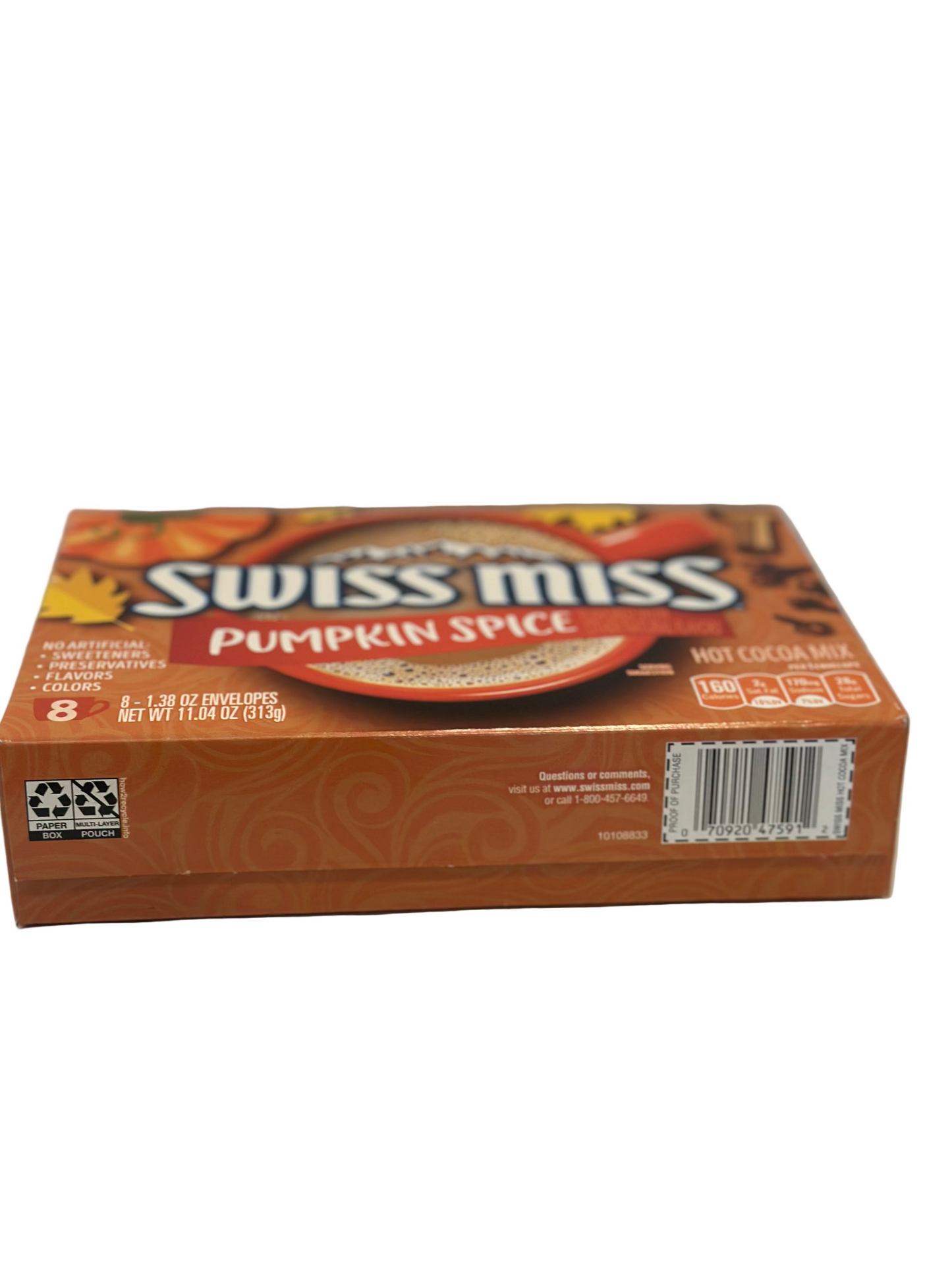 Swiss Miss Pumpkin Spice Flavored Hot Cocoa Mix, 1.38 oz., 8-Count Envelopes
