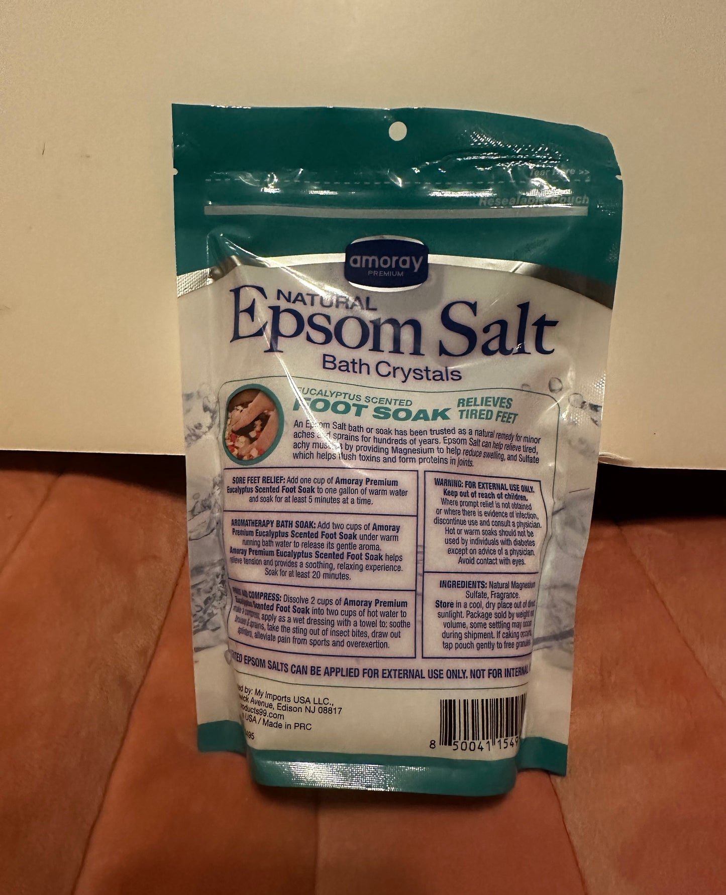 Epsom Salt 16oz Foot Soak Amoray Bag 454g