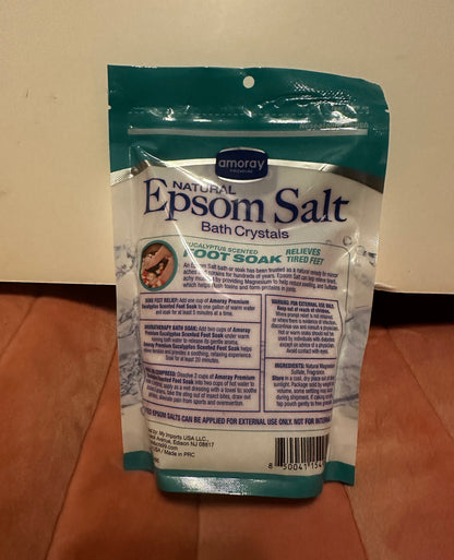 Epsom Salt 16oz Foot Soak Amoray Bag 454g