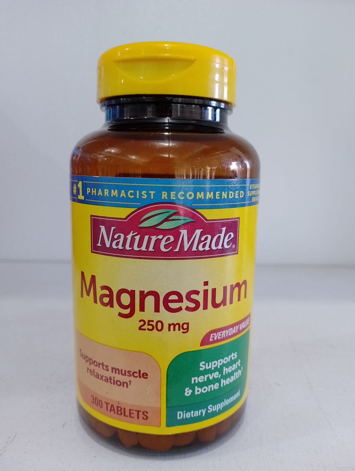 Nature Made Magnesium 250mg Tablets, Dietary Supplement, 300 tablets