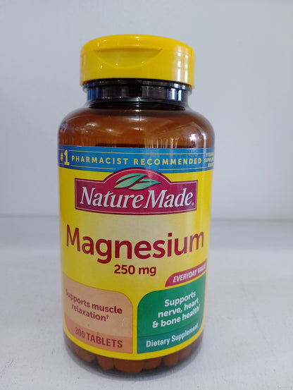 Nature Made Magnesium 250mg Tablets, Dietary Supplement, 300 tablets