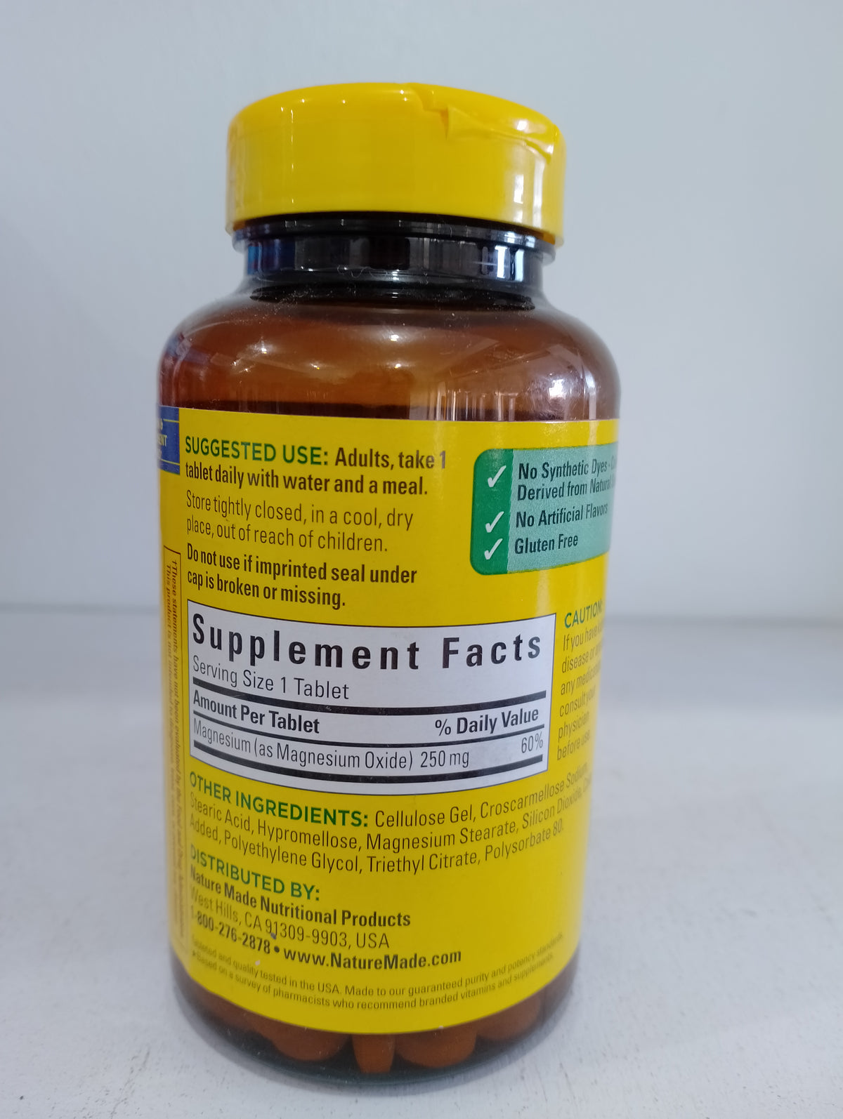 Nature Made Magnesium 250mg Tablets, Dietary Supplement, 300 tablets