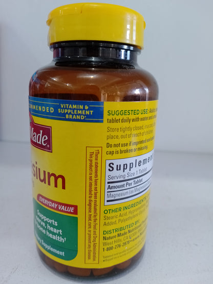 Nature Made Magnesium 250mg Tablets, Dietary Supplement, 300 tablets