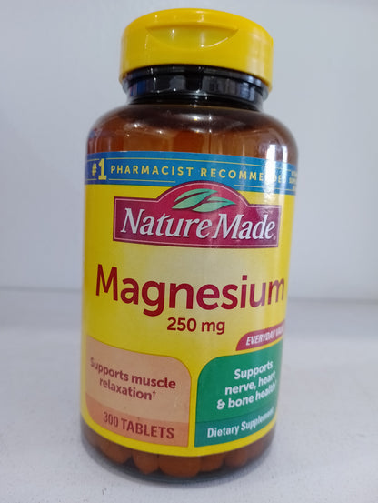 Nature Made Magnesium 250mg Tablets, Dietary Supplement, 300 tablets