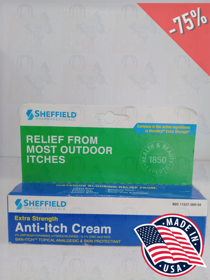 Antihistamine Itch Relief Cream - 1.25 Oz Sheffield On Hand