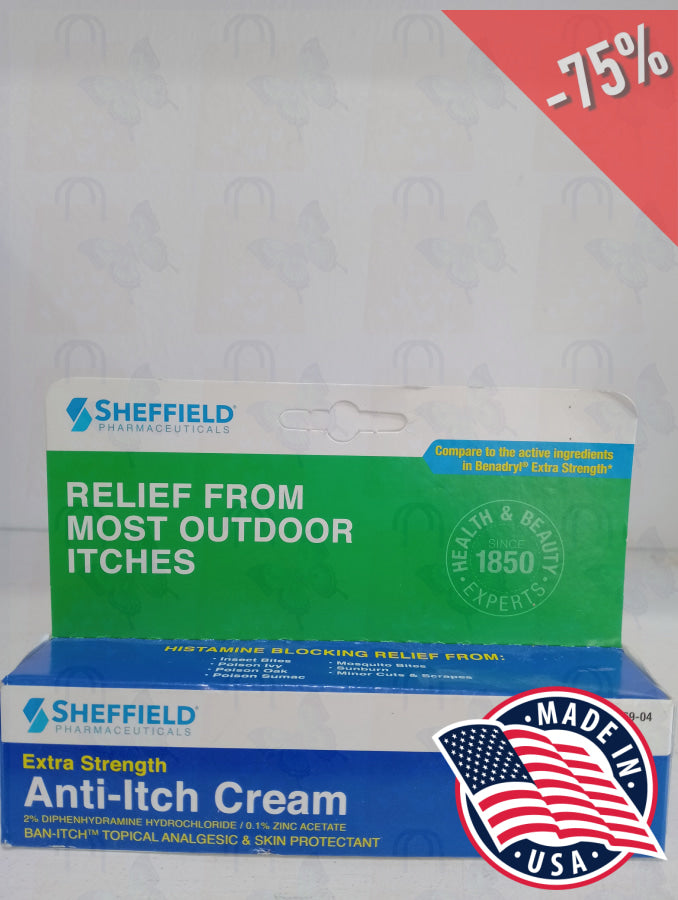 Antihistamine Itch Relief Cream - 1.25 Oz Sheffield On Hand