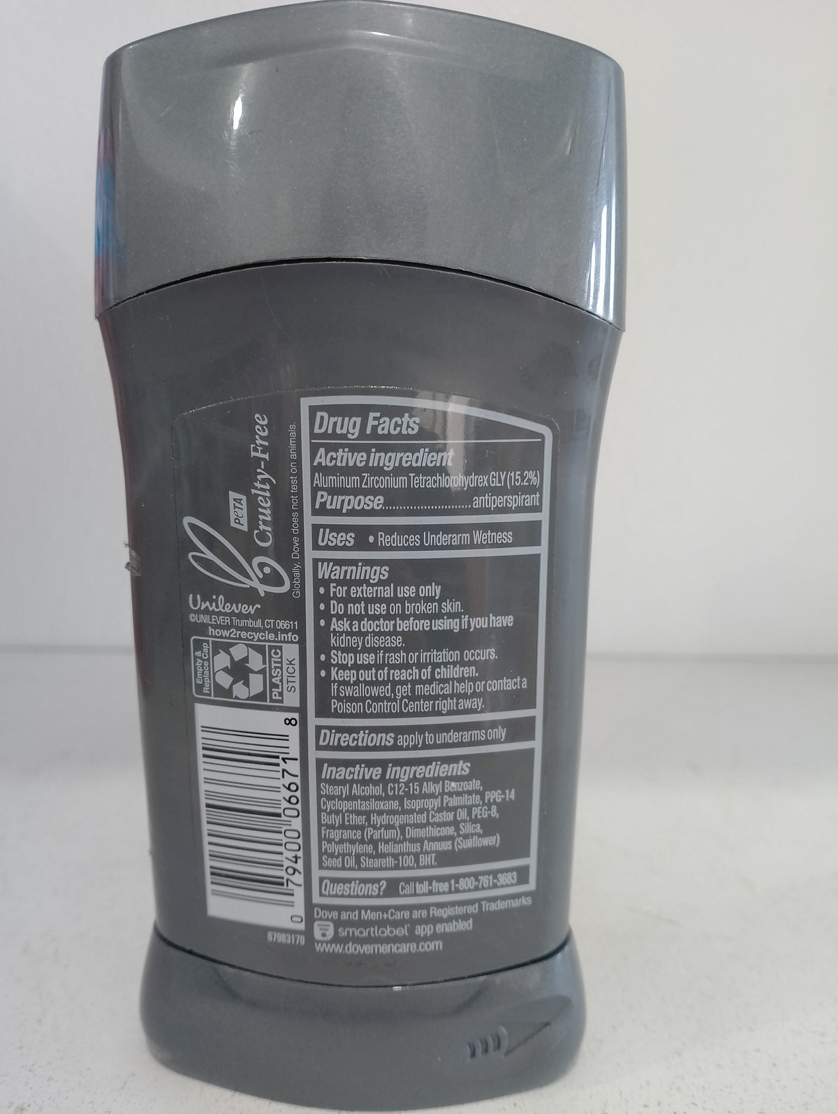 Dove Men+Care Long Lasting Antiperspirant Deodorant Stick, Clean Comfort, 2.7 oz
