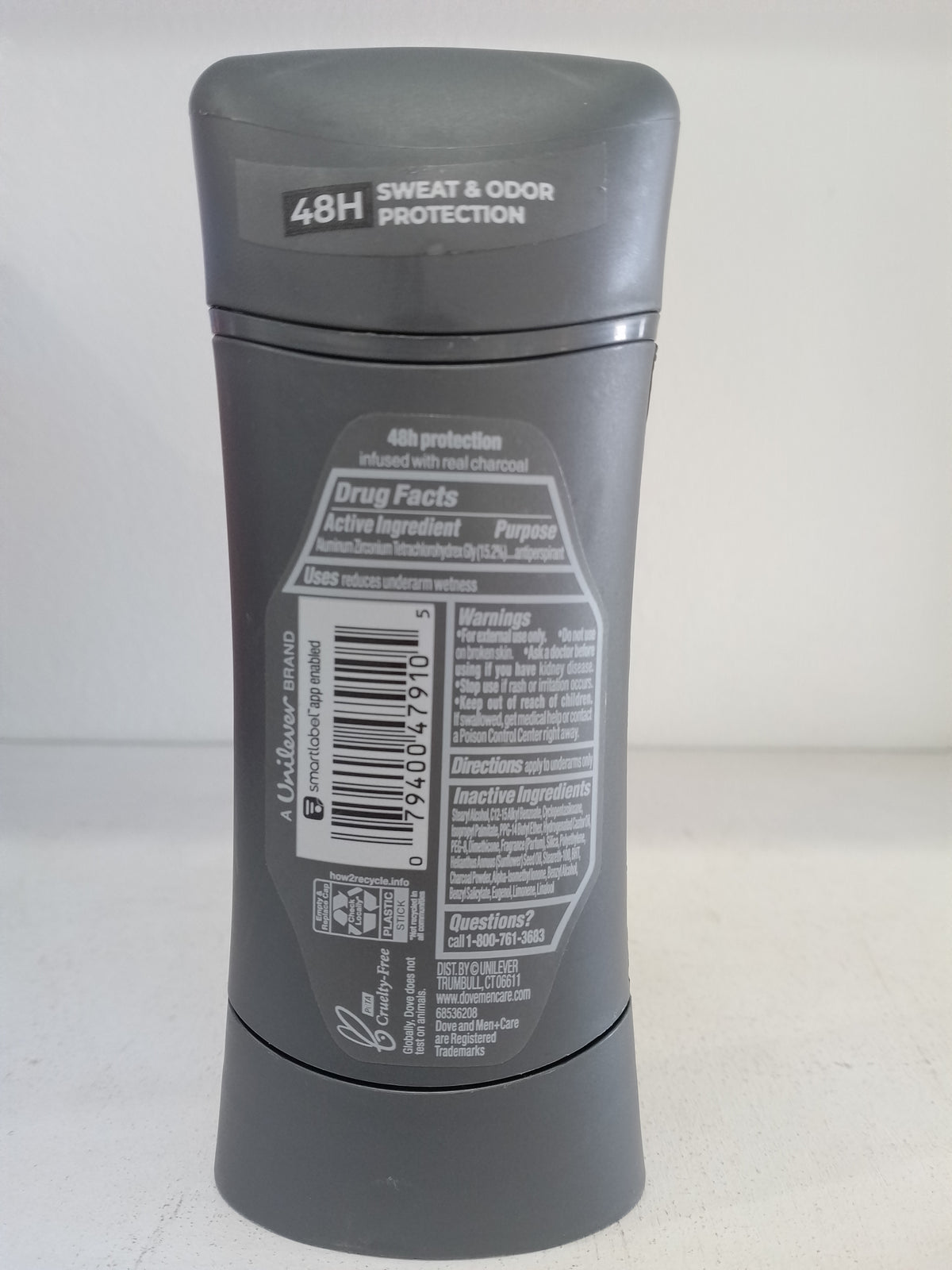 Dove Men+Care Purifying Charcoal Antiperspirant Deodorant 2.6 Oz