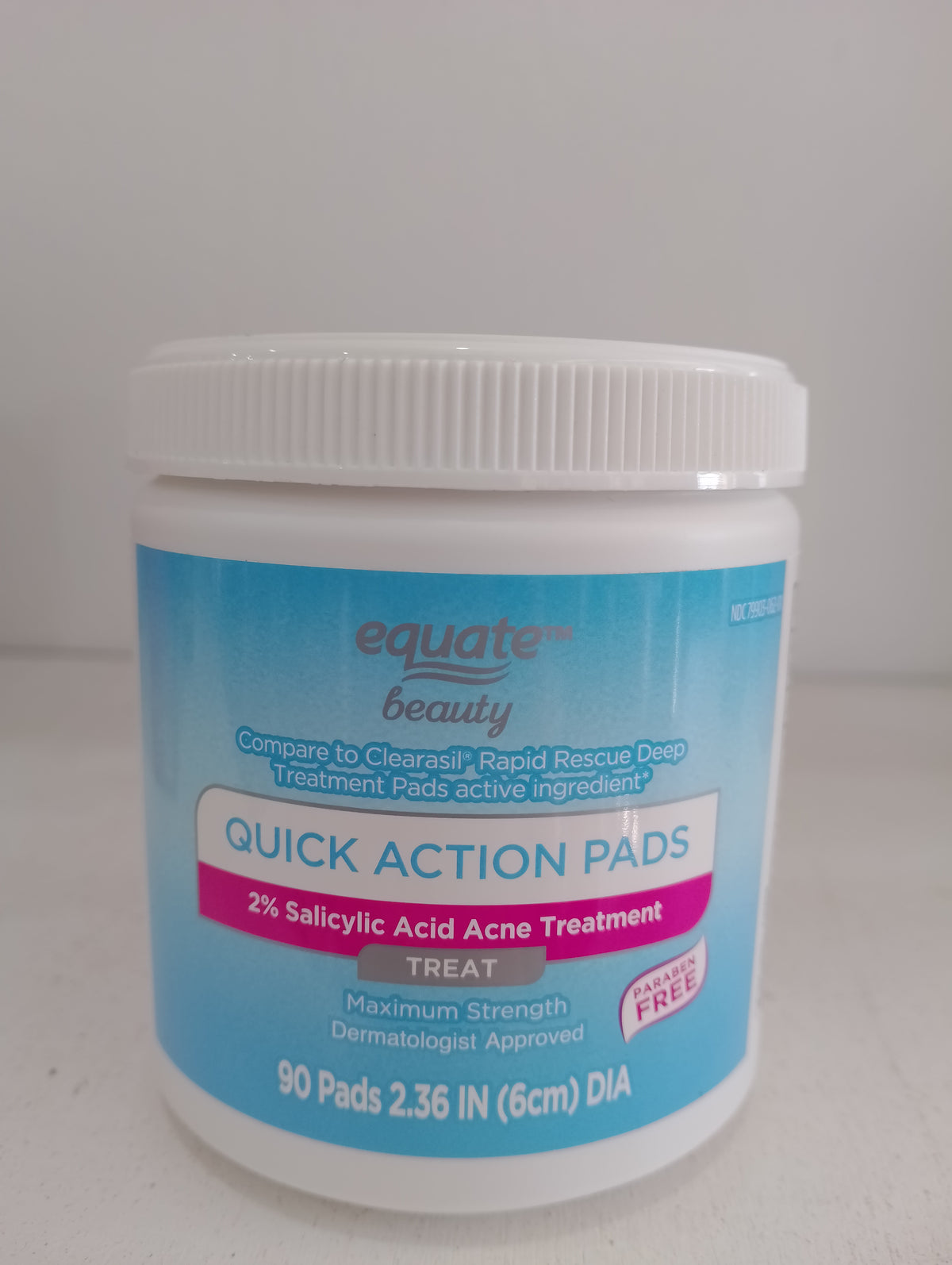 Equate Acne Pads, Quick Action - Maximum Strength Wipes, Paraben Free, 90 Count
