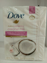 Load image into Gallery viewer, Dove Purely Pampering Beauty Bar, Coconut Milk 4 oz, 8 Bar
