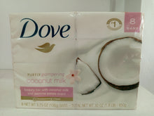 Load image into Gallery viewer, Dove Purely Pampering Beauty Bar, Coconut Milk 4 oz, 8 Bar
