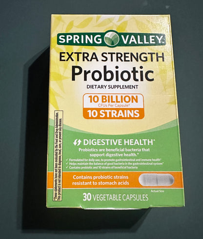 Spring Valley Extra-Strength Probiotic Vegetable Capsules, 30 Count