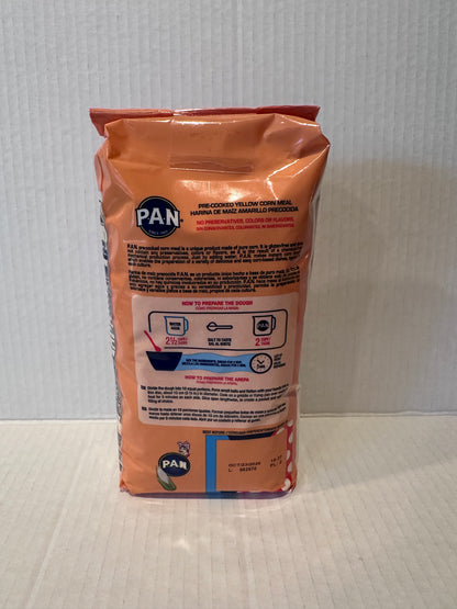 P.A.N. Pre-Cooked Yellow Corn Meal Gluten Free- Harina De Maiz Amarillo Precocida 1kg