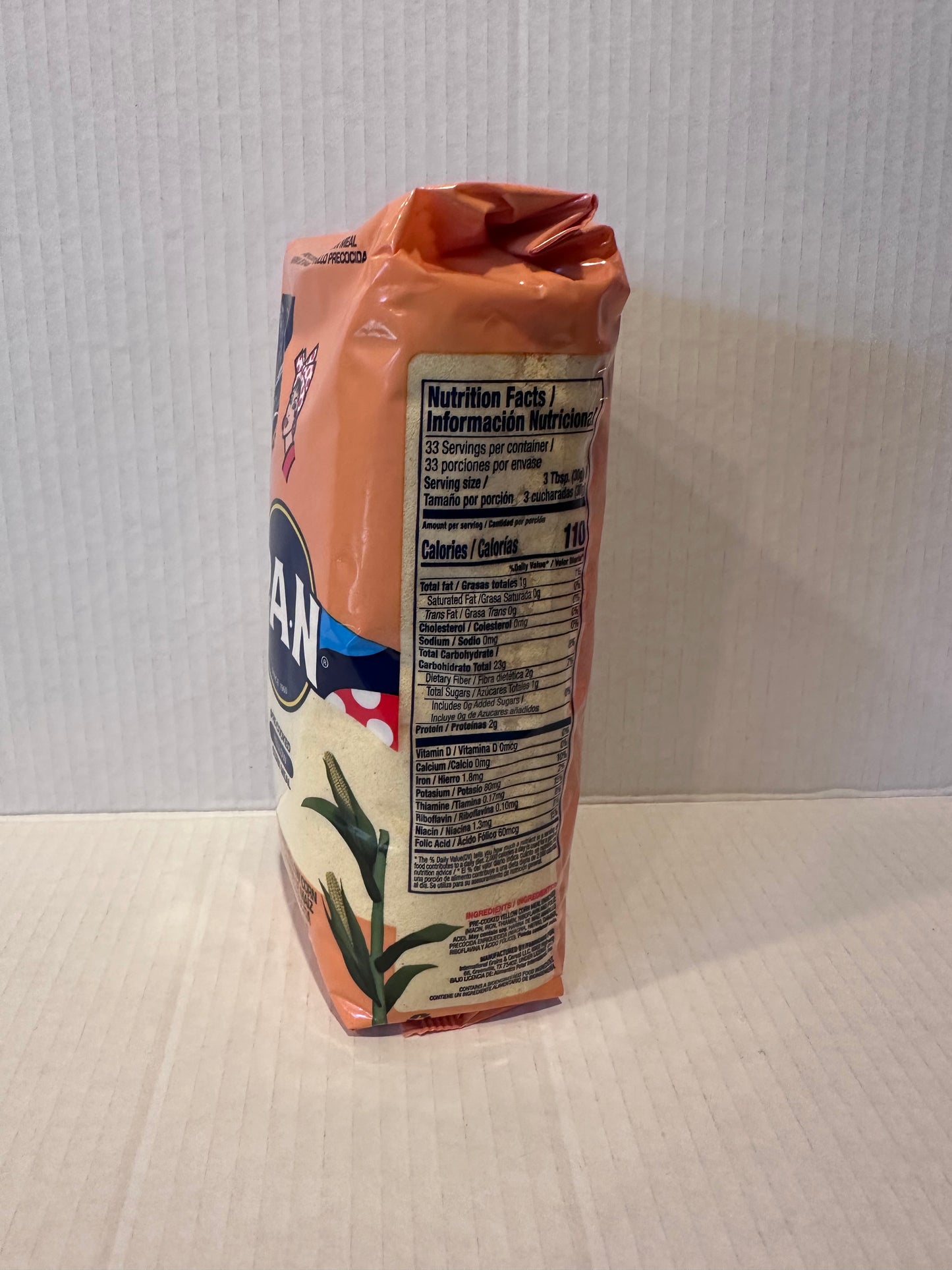 P.A.N. Pre-Cooked Yellow Corn Meal Gluten Free- Harina De Maiz Amarillo Precocida 1kg