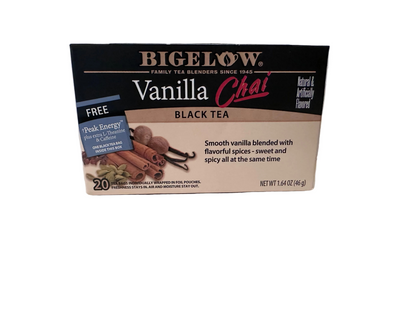 Bigelow Vanilla Chai, Black Tea Bags, 20 Count