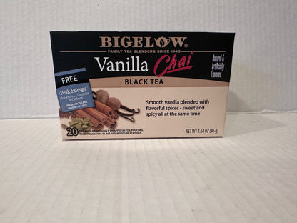 Bigelow Vanilla Chai, Black Tea Bags, 20 Count