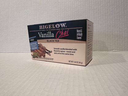 Bigelow Vanilla Chai, Black Tea Bags, 20 Count