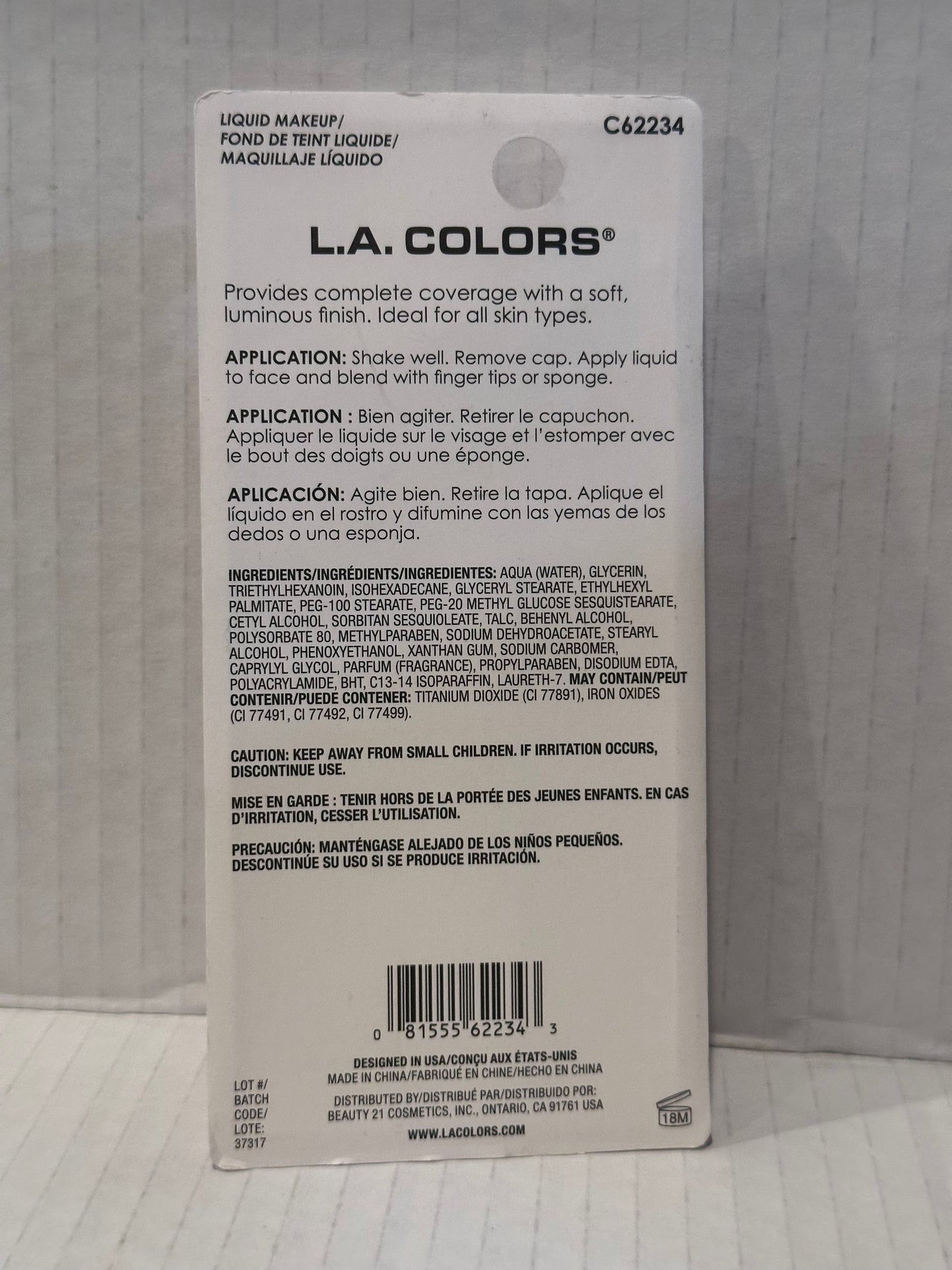 L.A. Colors Liquid Makeup C62234 Creamy Beige