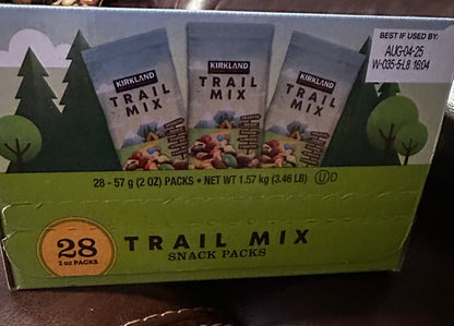 Kirkland Signature Expect More Trail Mix Snack Packs 2 oz, 28 count