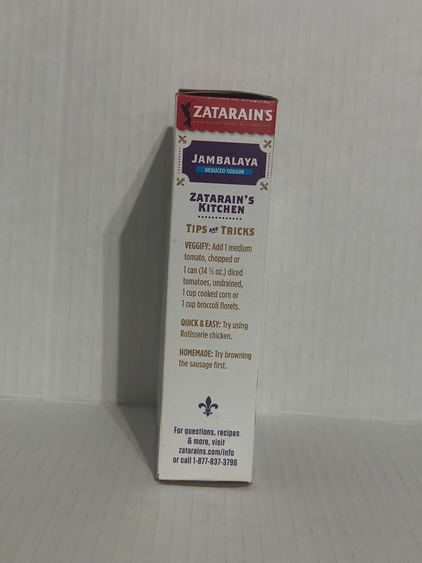 Zatarain's One Pot Reduced Sodium Jambalaya Long Grain Rice Mix 8 oz box