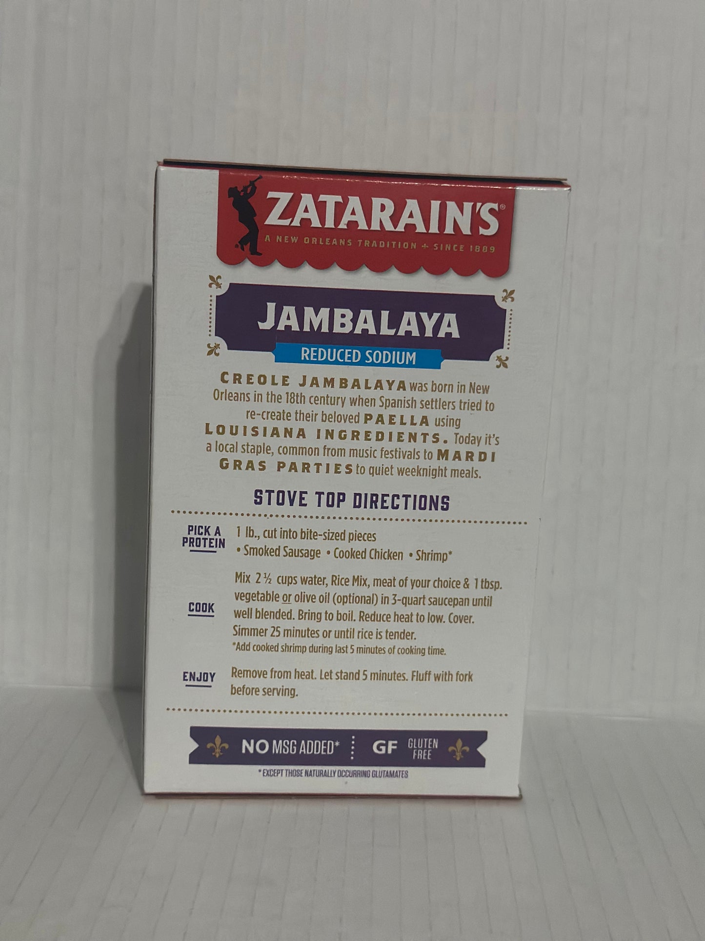 Zatarain's One Pot Reduced Sodium Jambalaya Long Grain Rice Mix 8 oz box