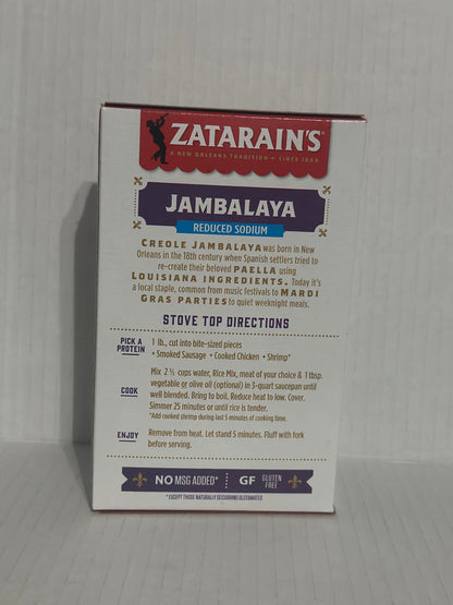 Zatarain's One Pot Reduced Sodium Jambalaya Long Grain Rice Mix 8 oz box