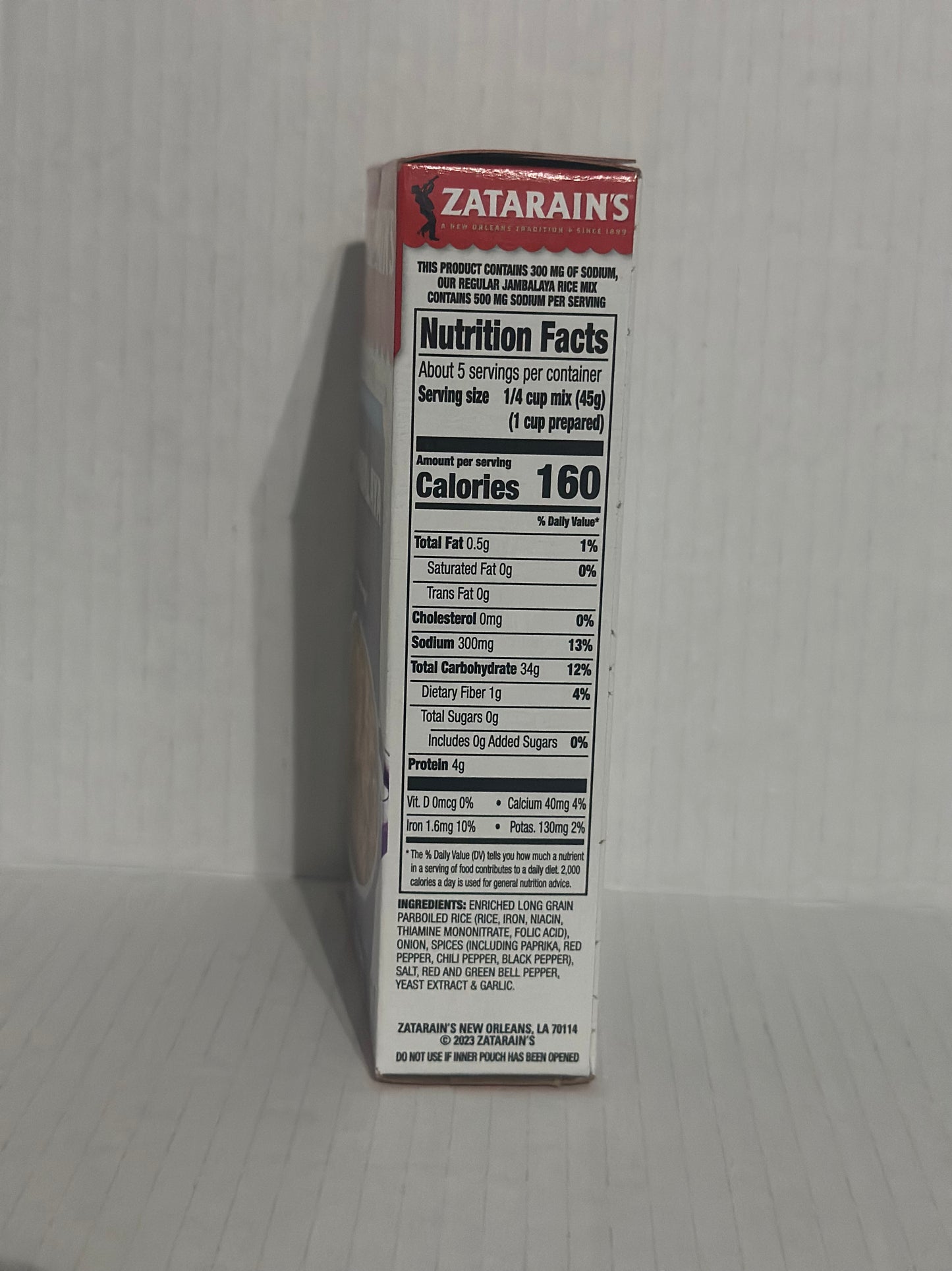 Zatarain's One Pot Reduced Sodium Jambalaya Long Grain Rice Mix 8 oz box