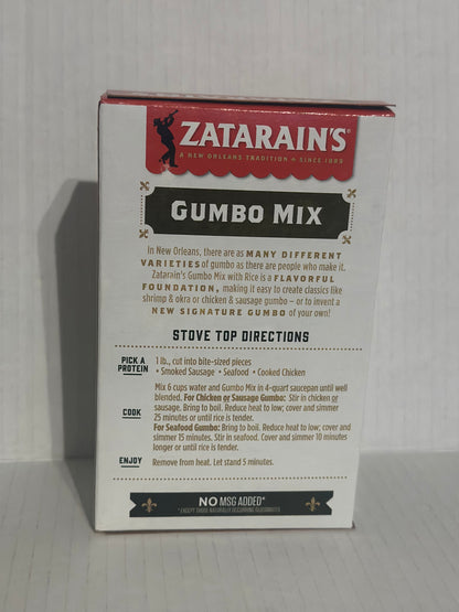 Zatarain's One Pot Gumbo Long Grain Rice Mix 7 oz box