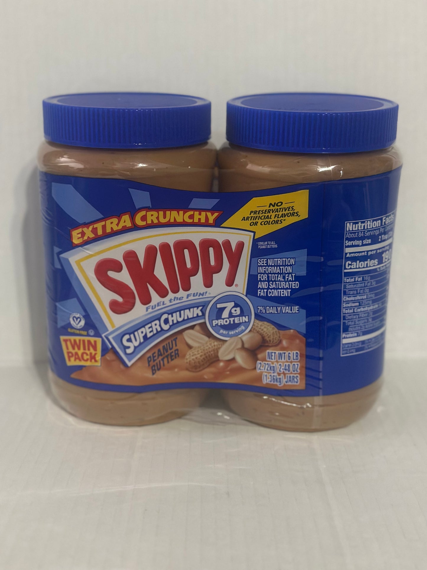 Skippy Chunky Peanut Butter-48 oz, 2ct