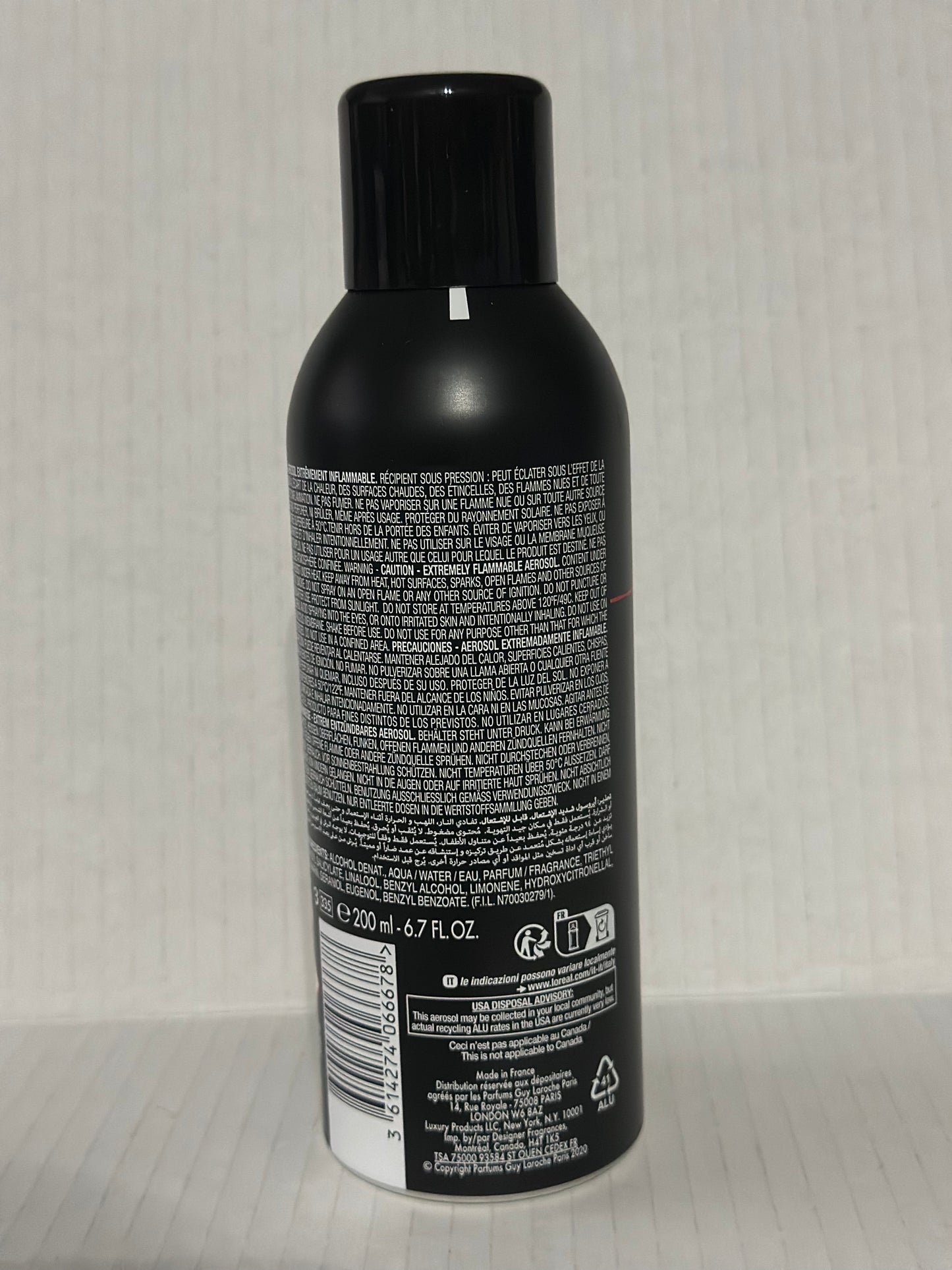 Guy Laroche Drakkar Noir Body Spray for Men, 5.8 oz