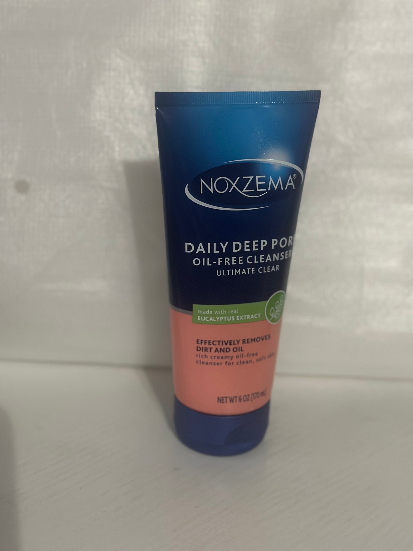 Noxzema Deep Pore Facial Cleanser Cream, Daily Face Cleansing for All Skin Types 6 oz