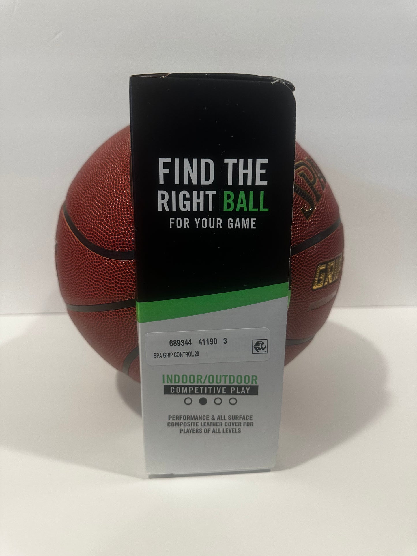 Spalding Grip Control TF Indoor and Outdoor Basketball - Size 7, 29.5"