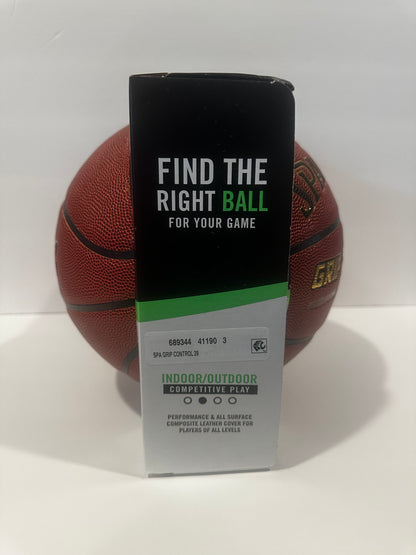 Spalding Grip Control TF Indoor and Outdoor Basketball - Size 7, 29.5"