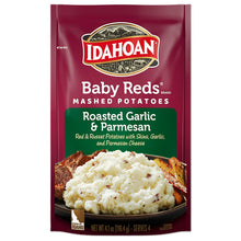 Load image into Gallery viewer, Idahoan Baby Reds Mashed Potatoes with Roasted Garlic &amp; Parmesan Side Dish, 4.1 oz
