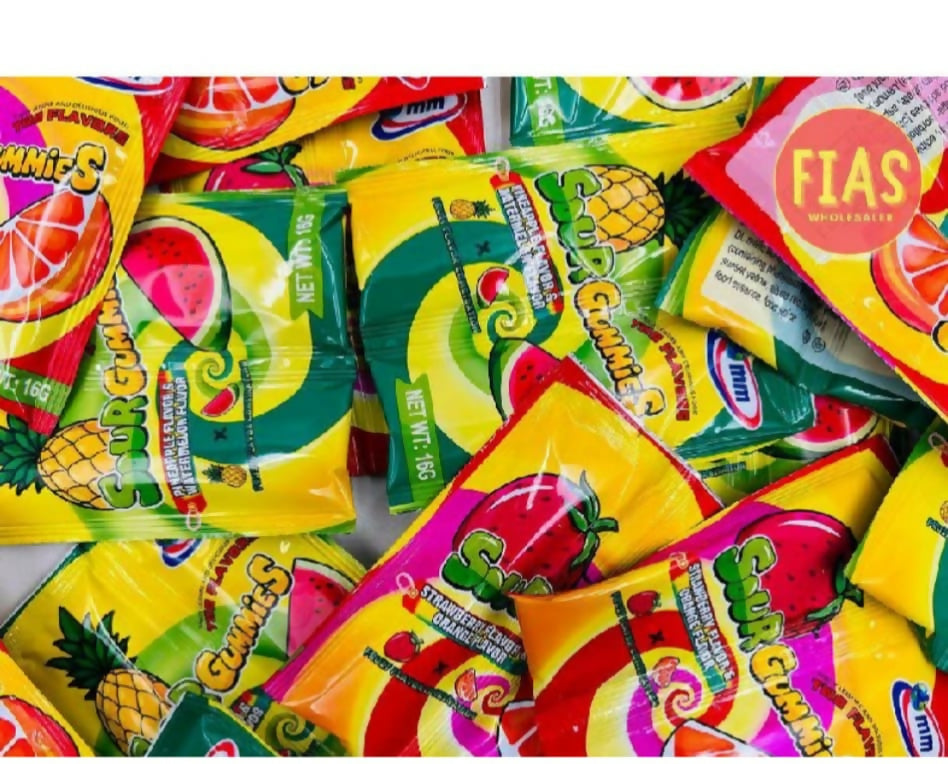 30 pcs Sour Gummy two flavor whole sale paninda