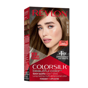 REVLON #51 Permanent color Light  Brown ammonia free w/keratin (U.S.A)