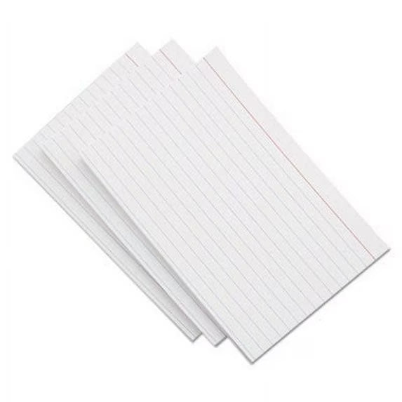 Ruled Index Cards, 3 x 5, White,