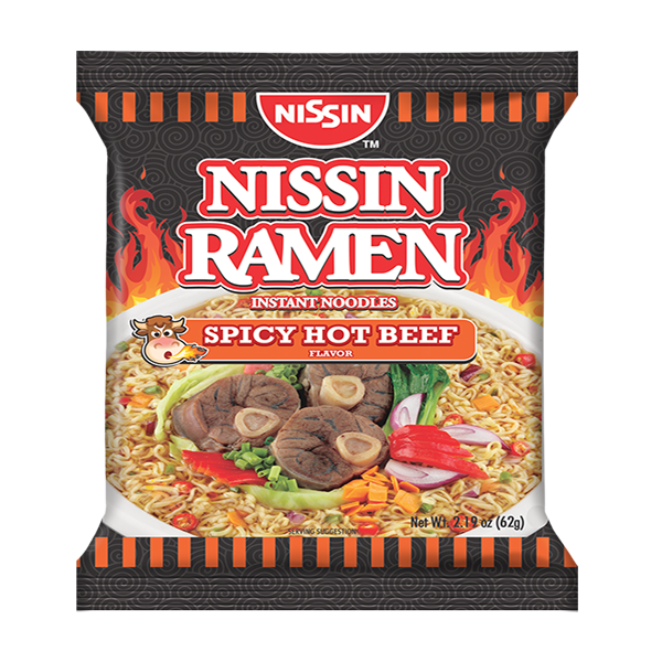 Nissin Ramen Instant Noodles Spicy Hot Beef 62g