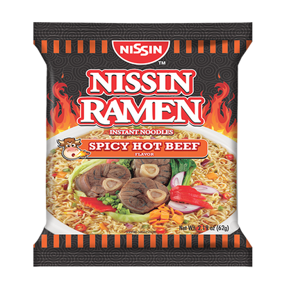 Nissin Ramen Instant Noodles Spicy Hot Beef 62g