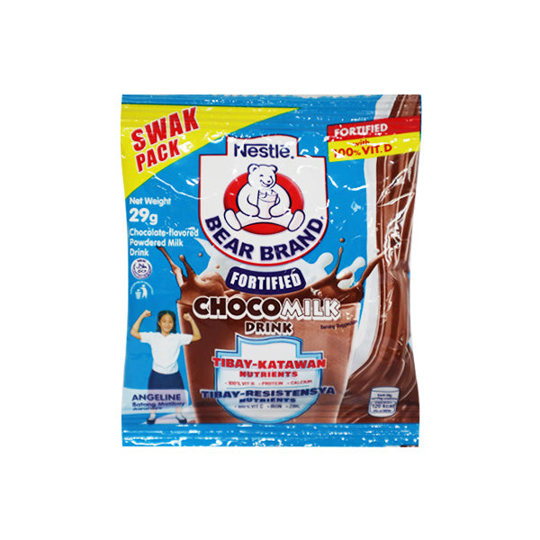 Nestle Bear Brand Fortified Chocomilk Drink Swak Pack 29g