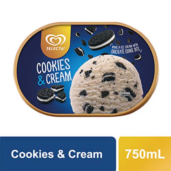 Selecta Ice Cream Supreme Cookies & Cream 750ml